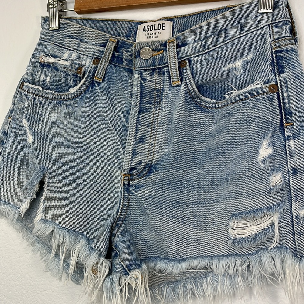AGOLDE Women’s Parker Vintage‎ cut off Shorts size 24 - Picture 3 of 9